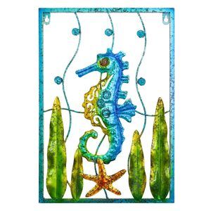 Metal Seahorse Beach Themed Bathroom Wall Art Decor, Ocean Themed Wall🦈